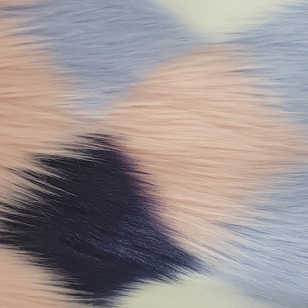 Forever 21 Chevron multicolored fur coat - Picture 7 of 7